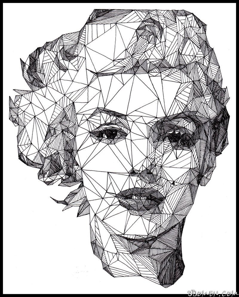 Полигональный портрет Монро