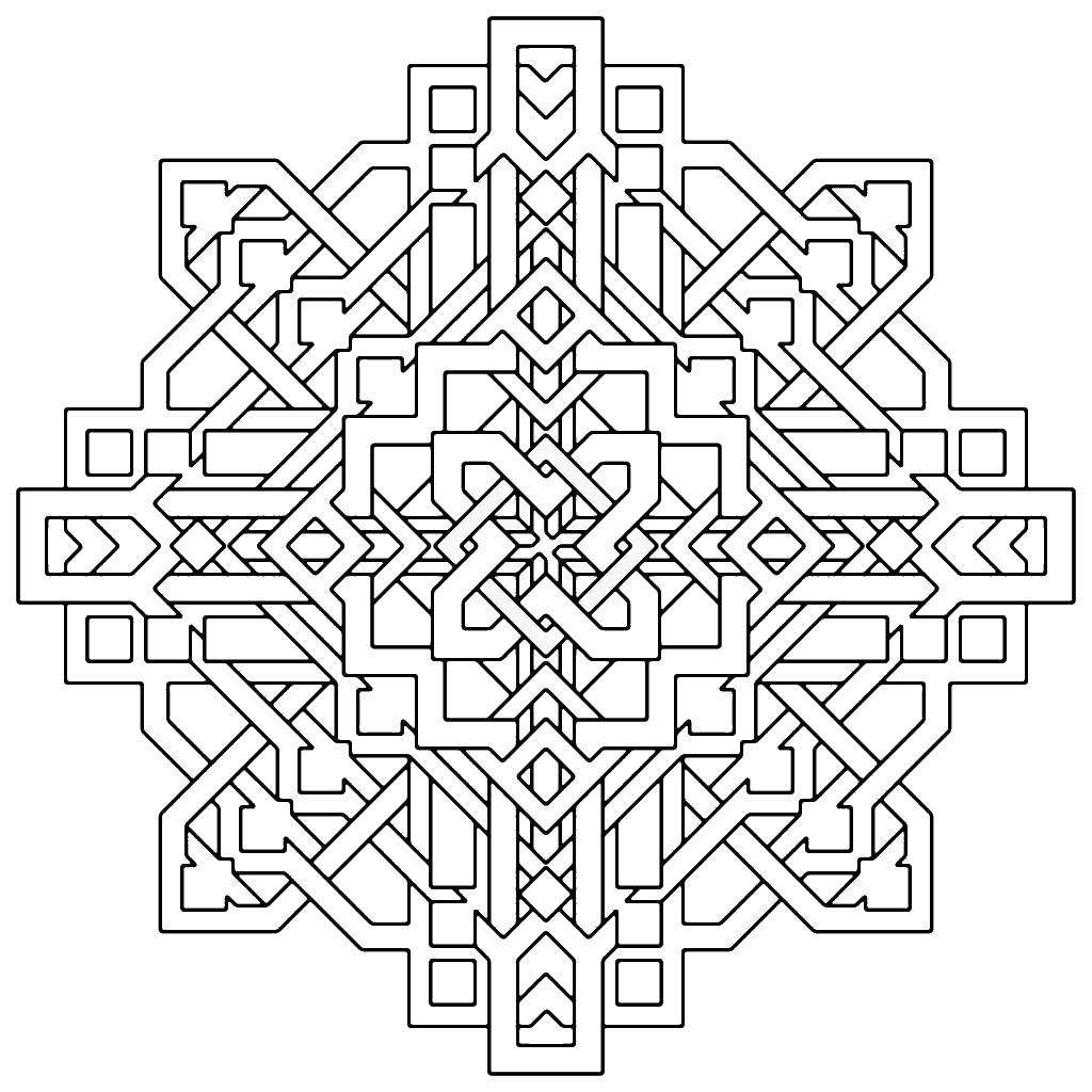 Раскраски геометрические узоры