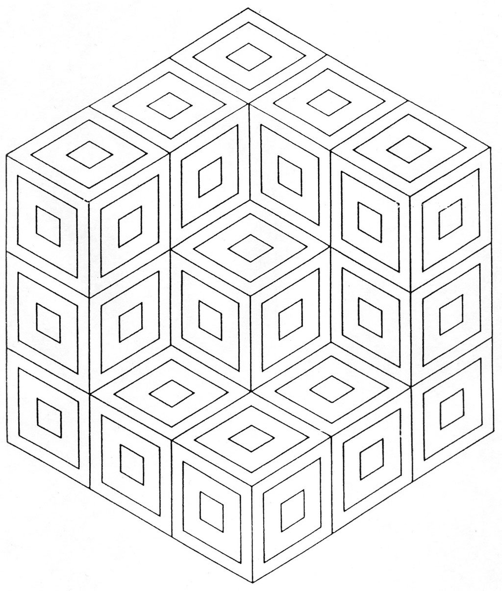 Геометрический орнамент в квадрате