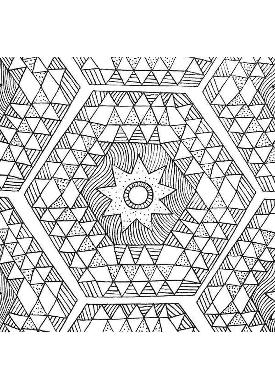 Раскраски антистресс геометрия