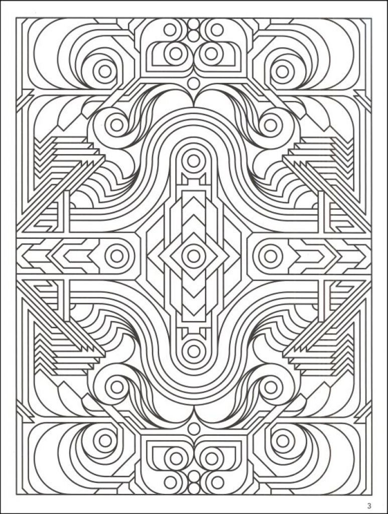 Геометрический рисунок для раскраски узоры