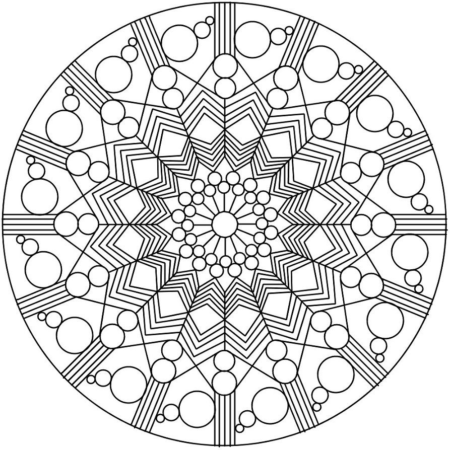 Раскраски геометрические узоры