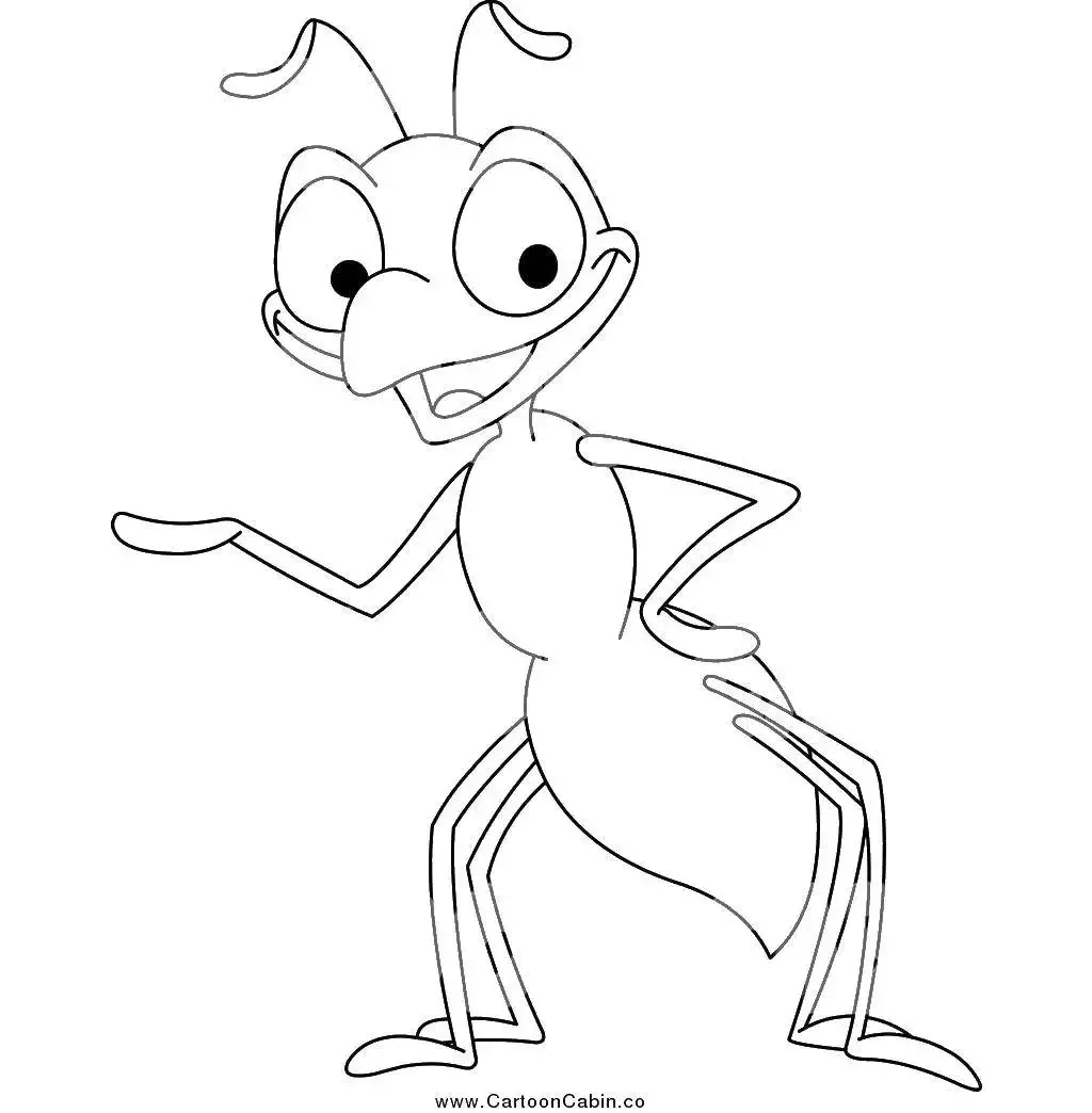 Муравей с листиком раскраска