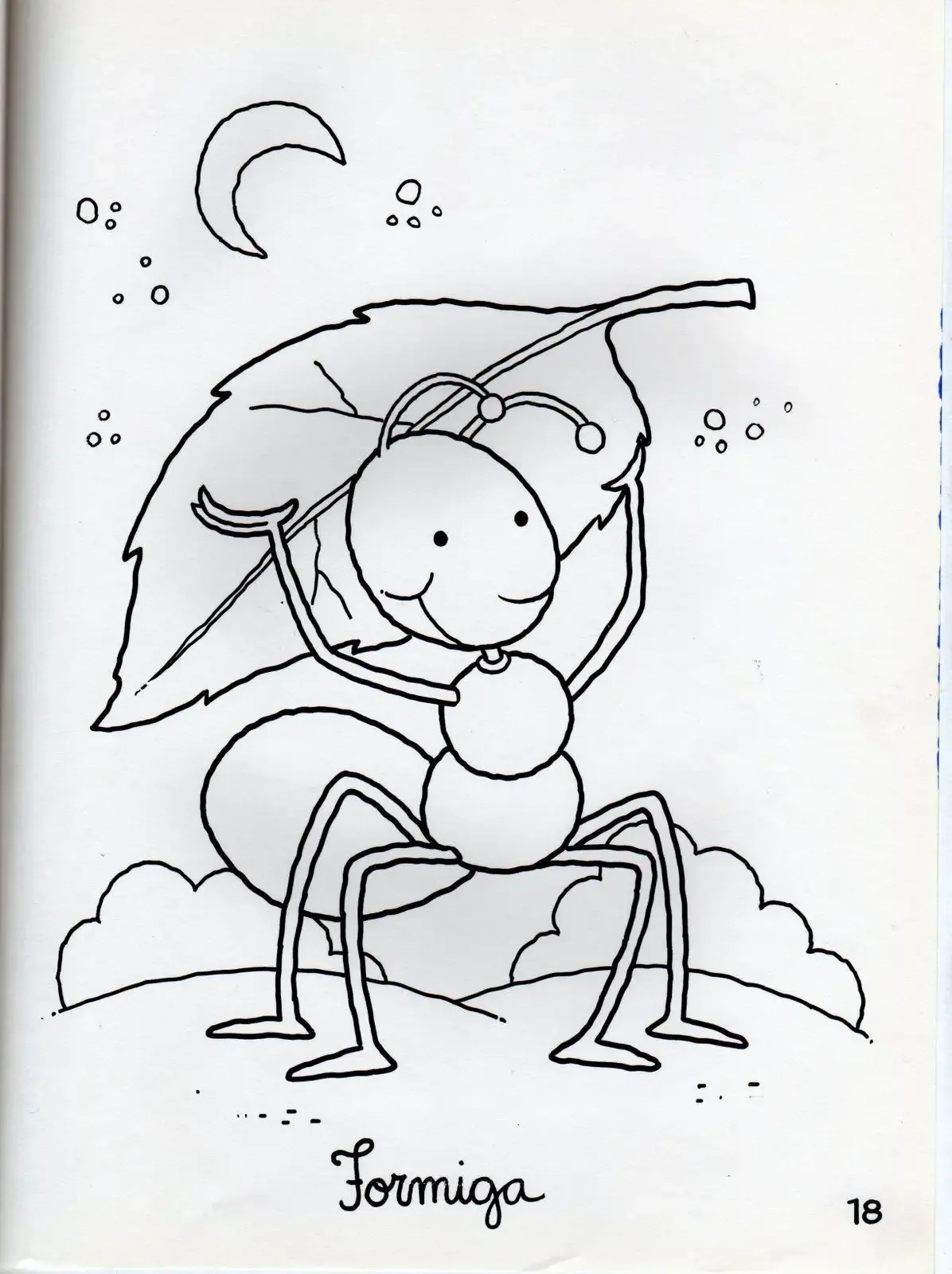 Раскраска муравьишка домой спешил