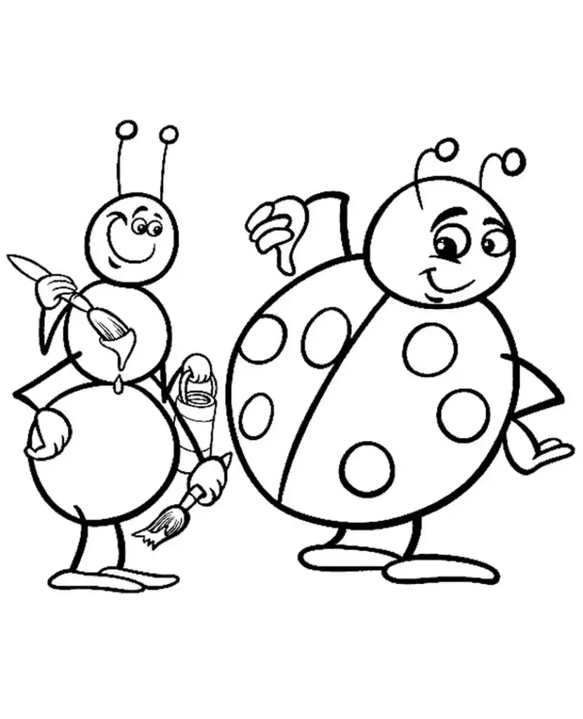 Муравей раскраска для детей