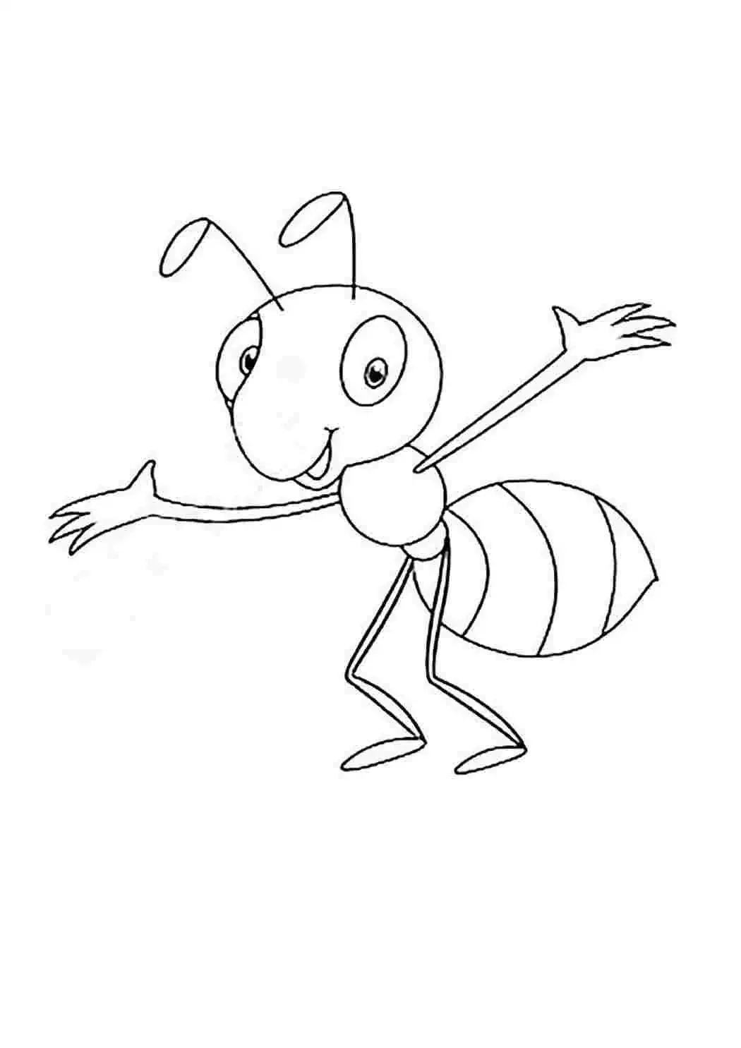 Муравей раскраска