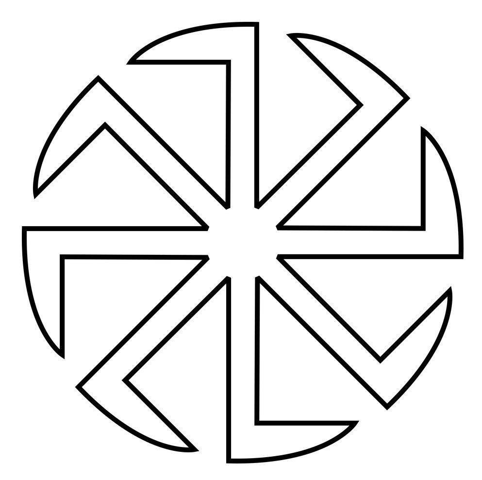 Славянский символ Коловрат четырехлучевой