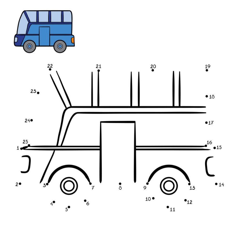 Double Decker Bus Dot-to-Dot