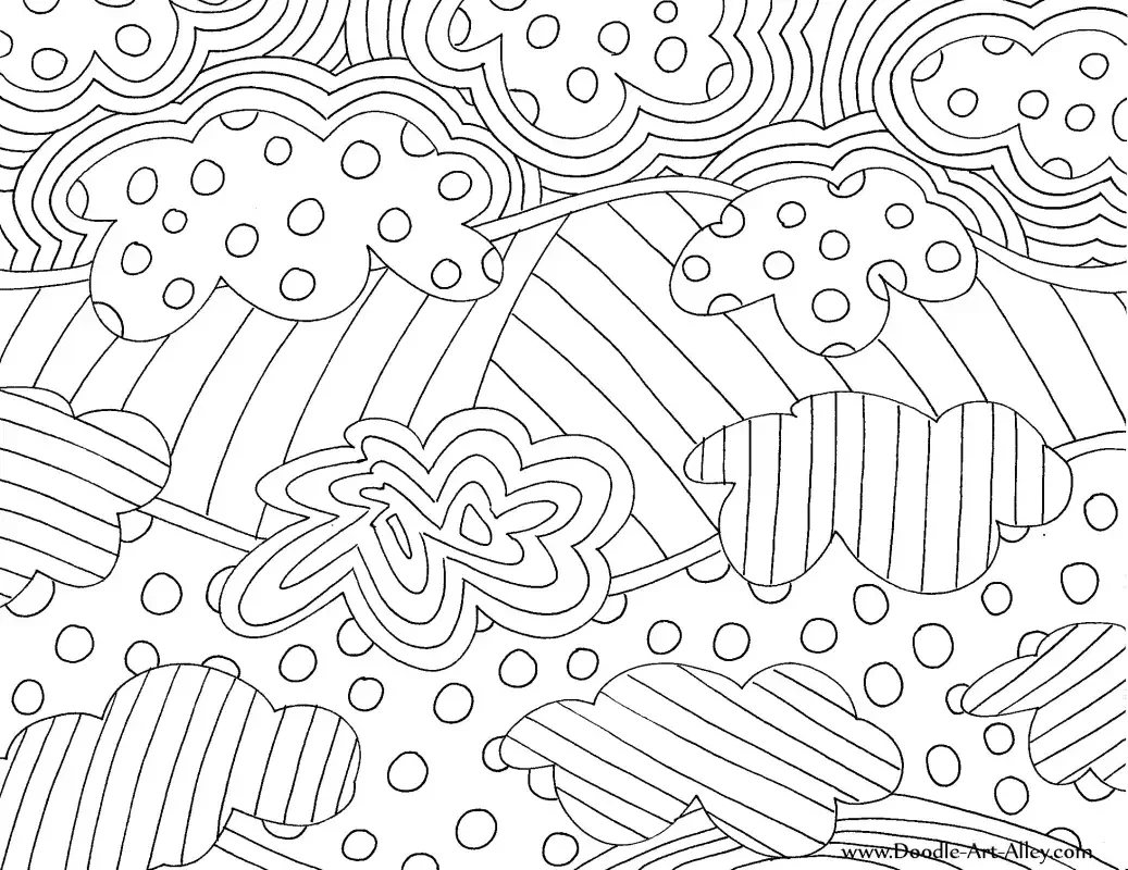 Раскраска дудлинг для детей