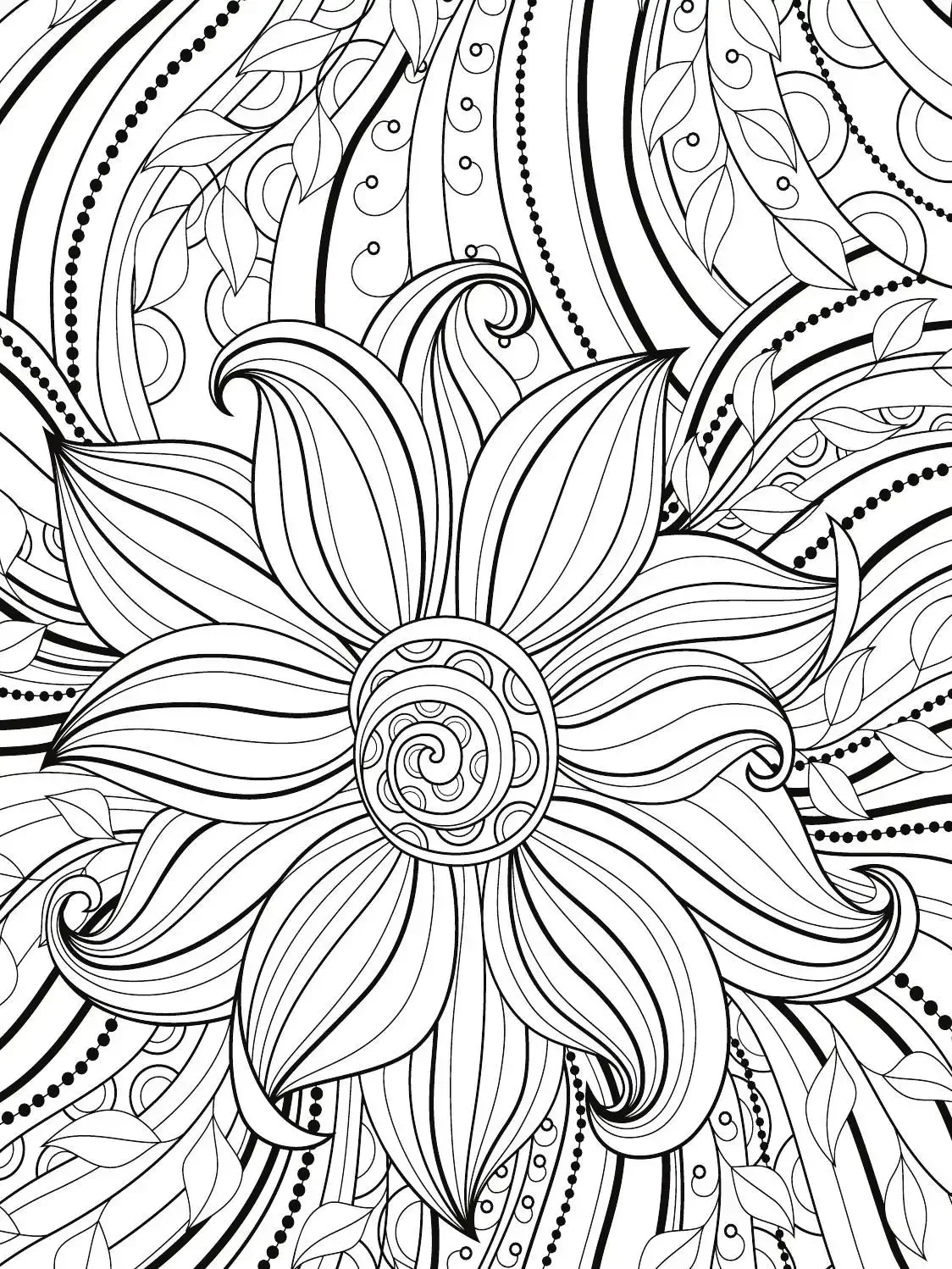 Абстракция Мандала раскраска