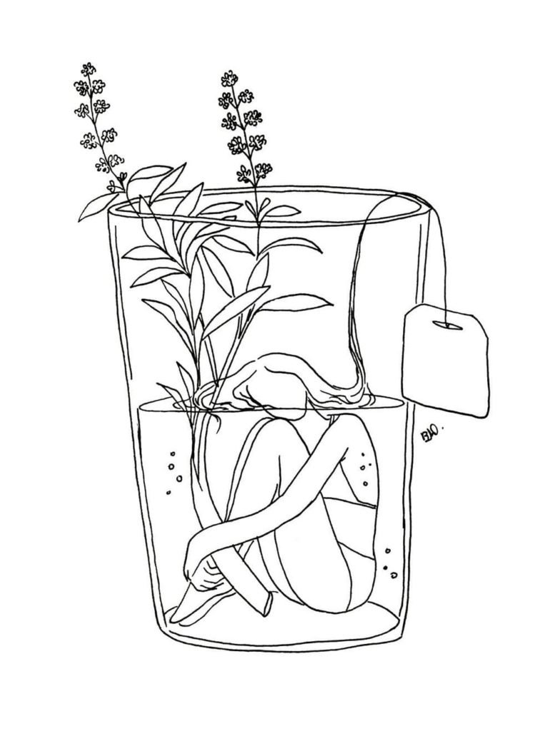 Раскраска растения Эстетика