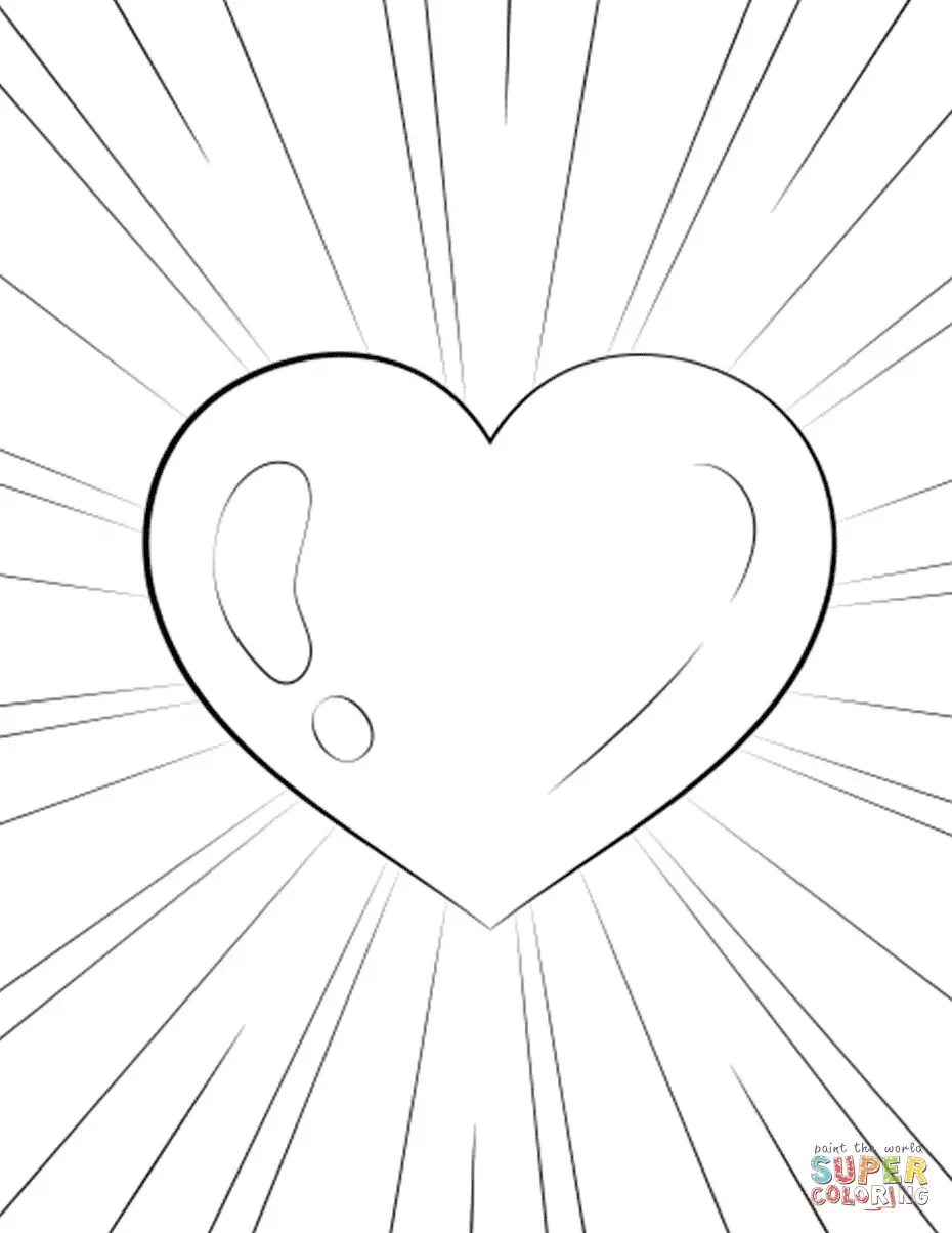 Раскраска сердечко