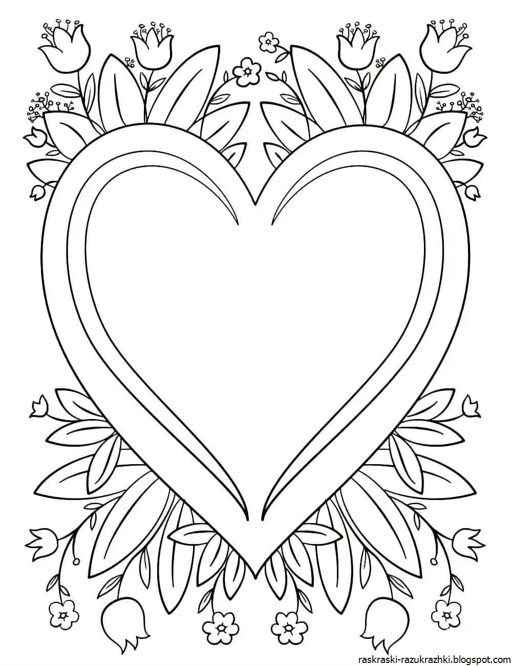 Сердце раскраска