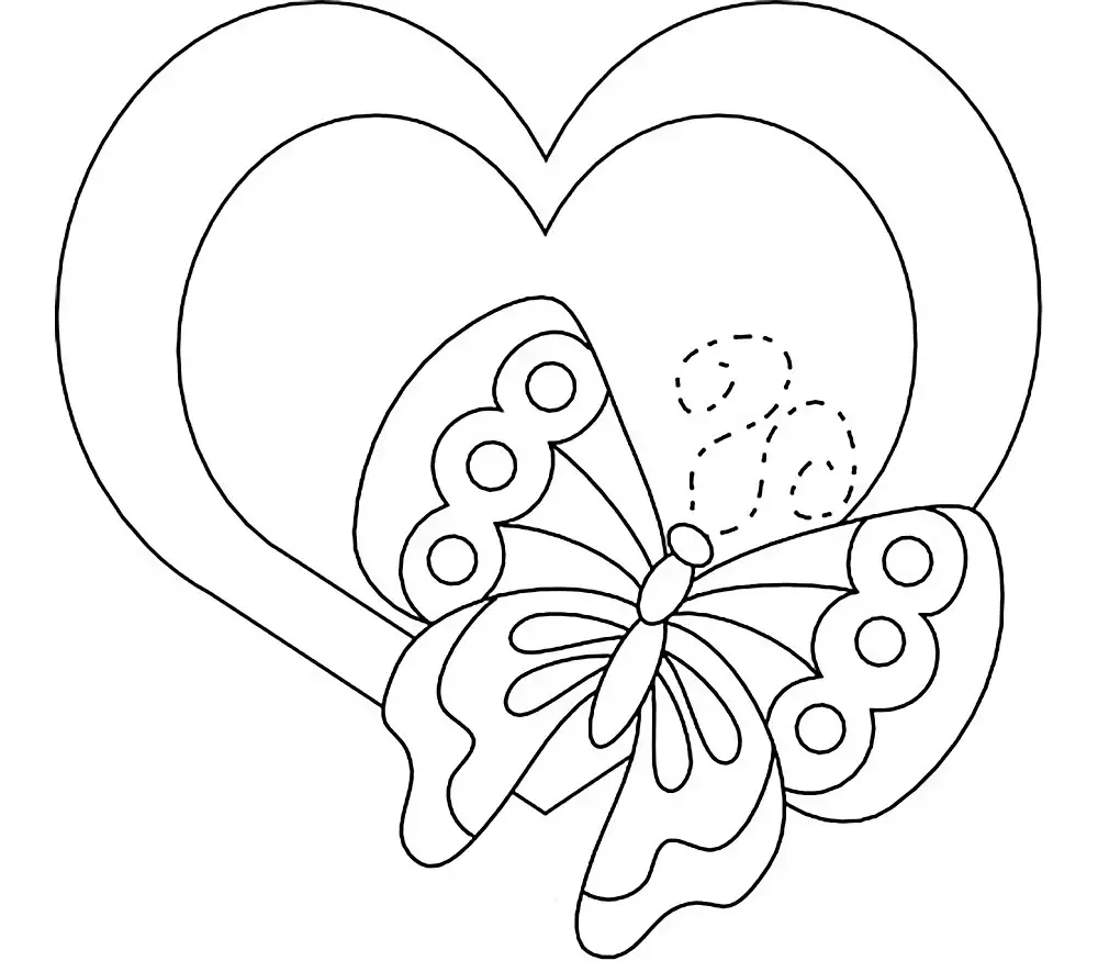 Рисунки для срисовки сердечки