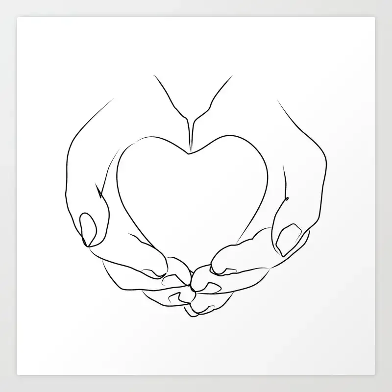 Сердце Love раскраска