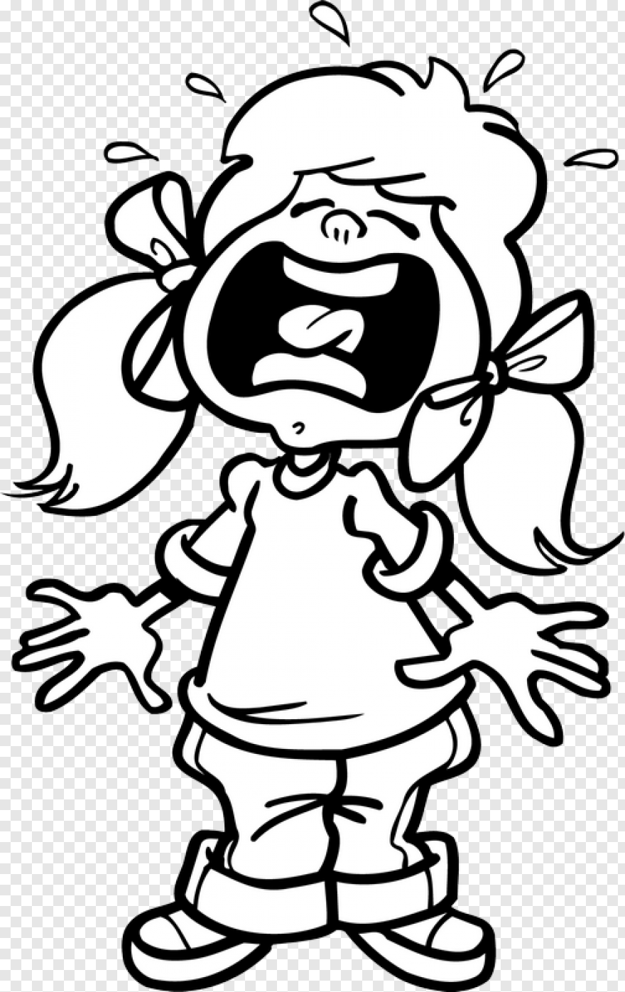 Грустная девочка раскраска