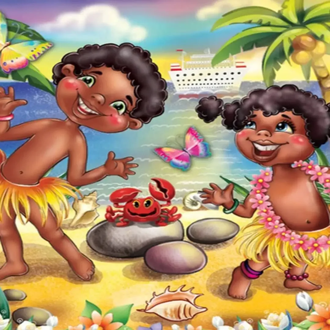 Раскраска индейская деревня