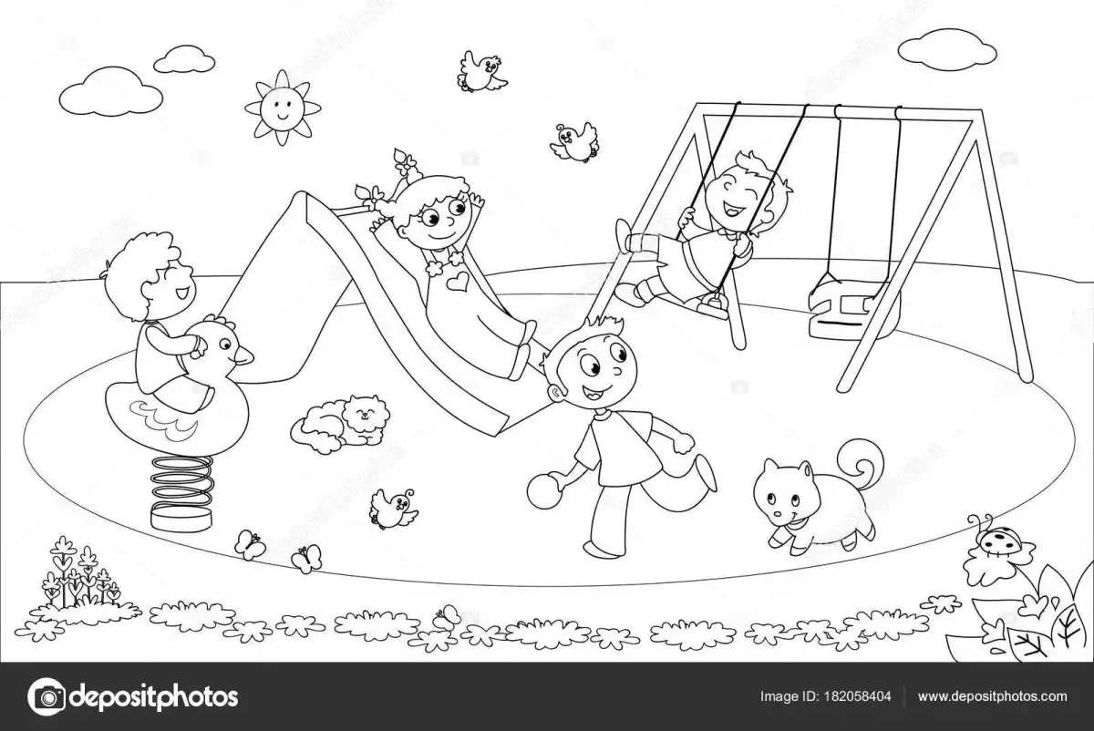 Обезьянка на Пальме раскраска