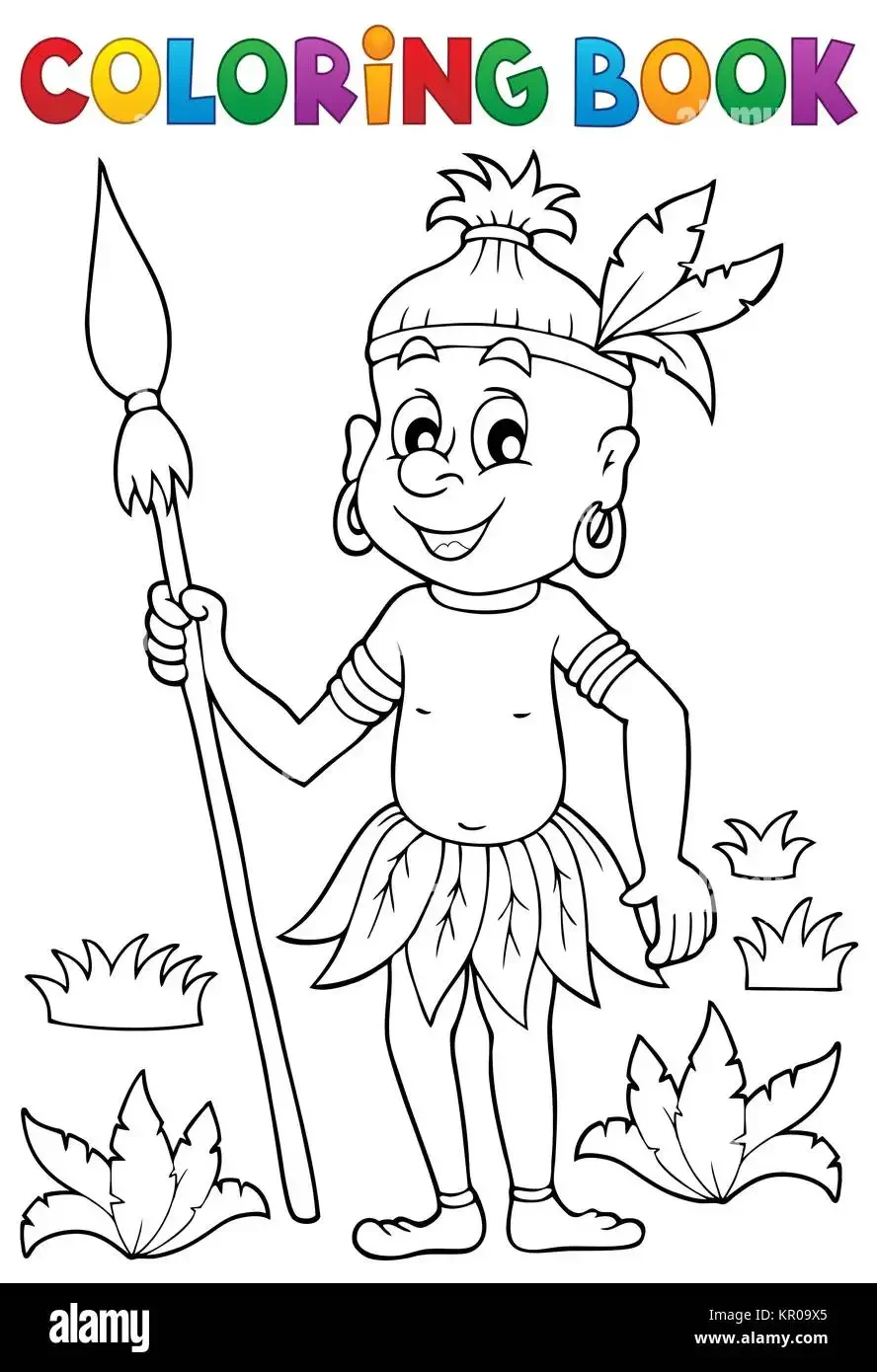 Раскраска Папуасы для детей