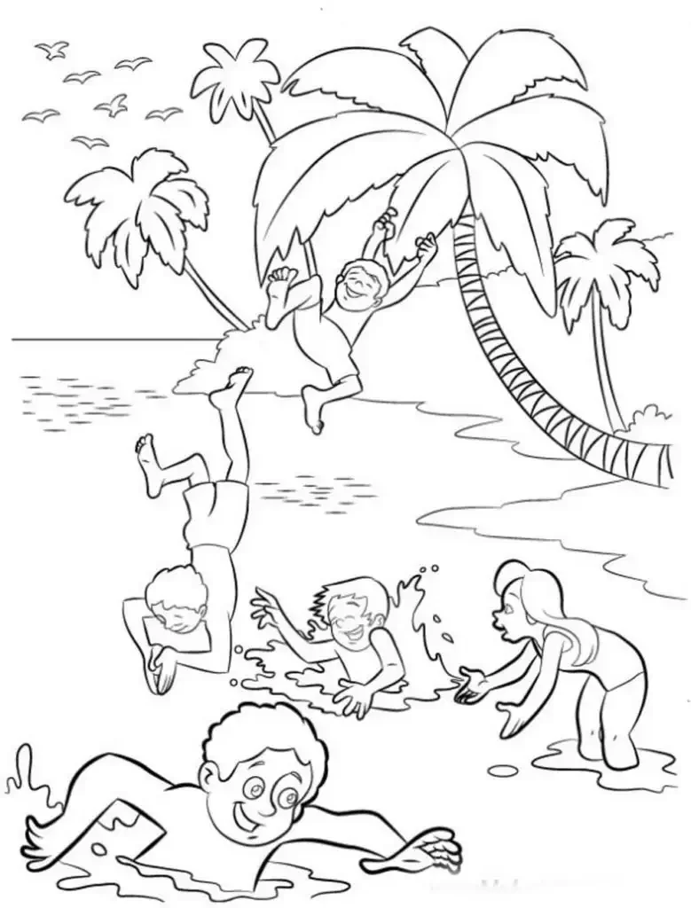 Островок раскраска