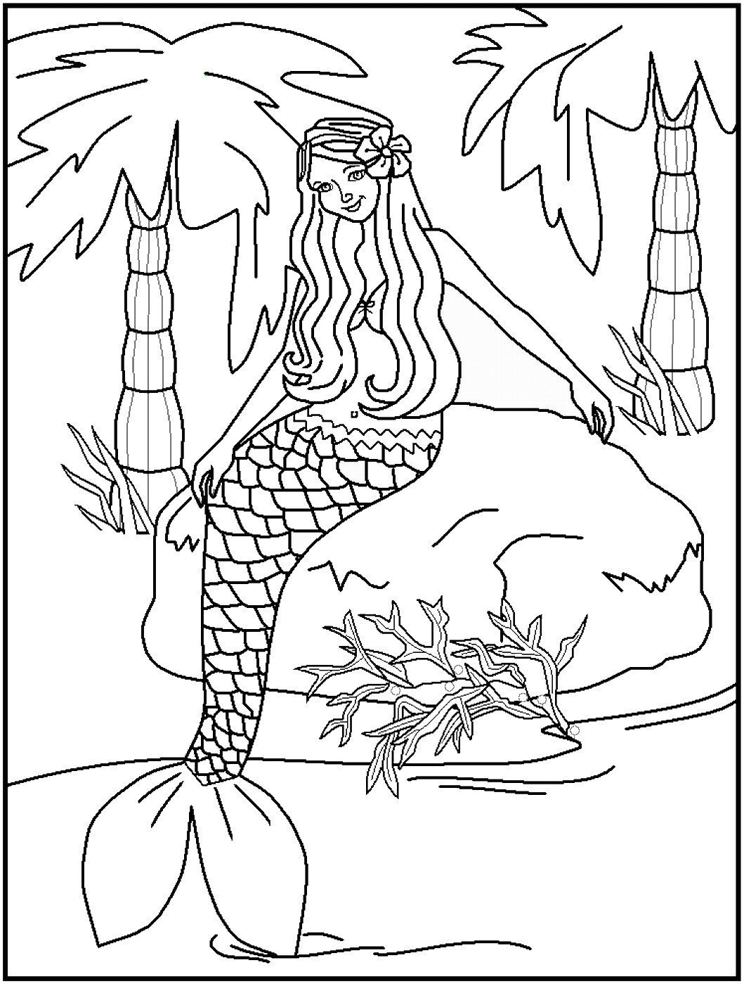 Русалка набросок