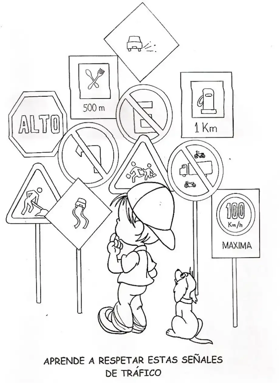 Правила дорожного движения раскраска