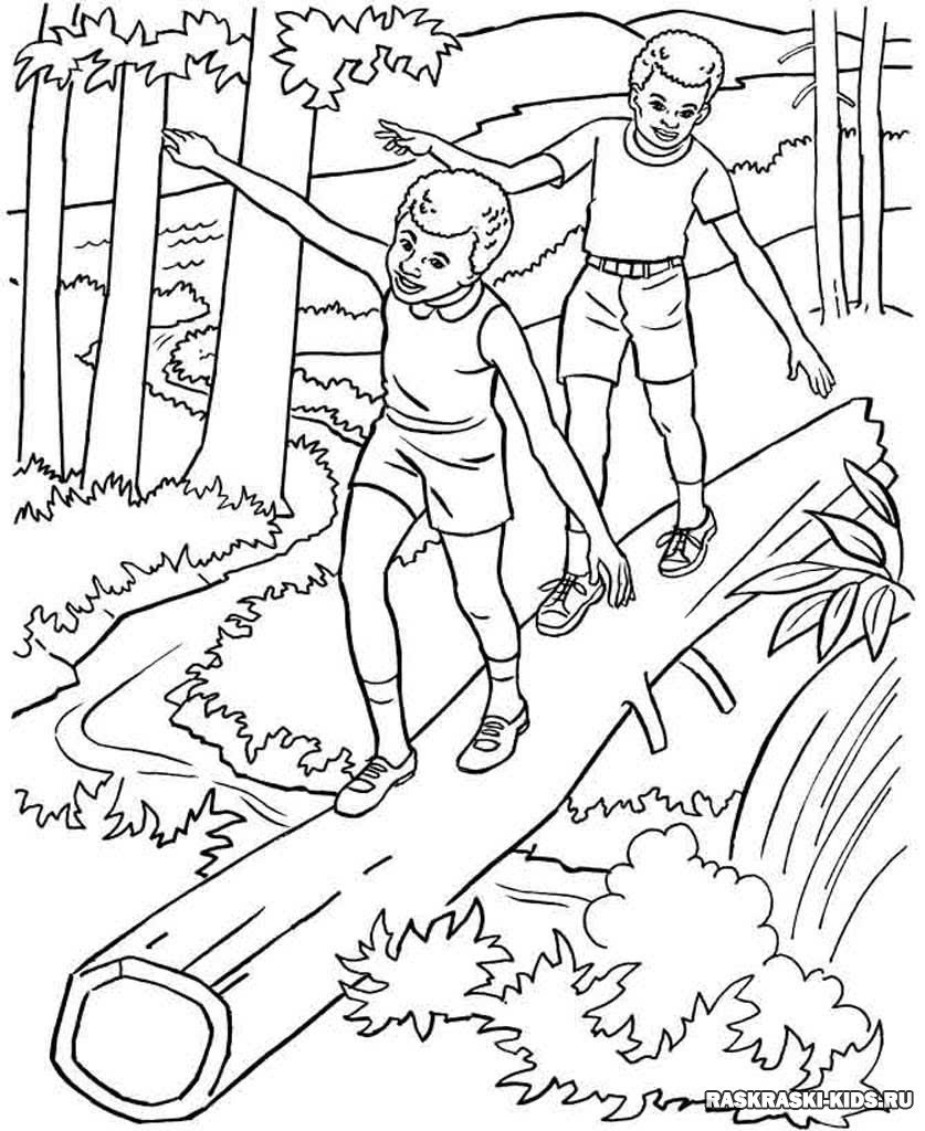 Раскраска безопасное лето для детей