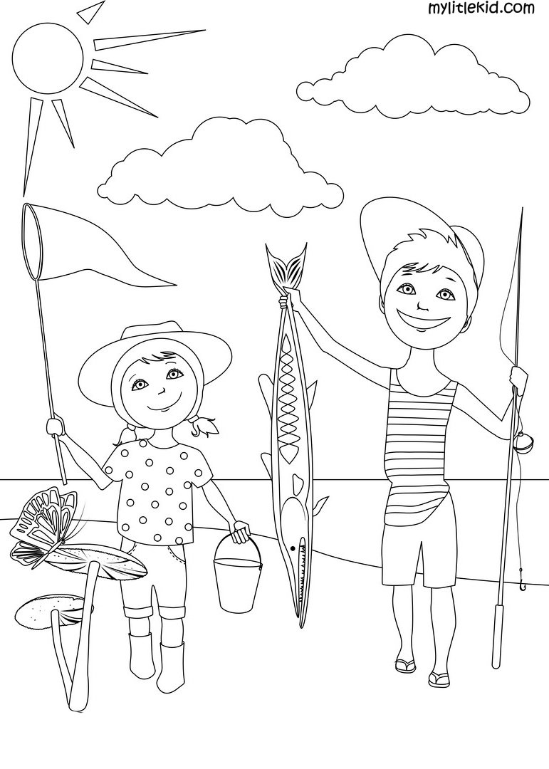 Раскраска. Лето