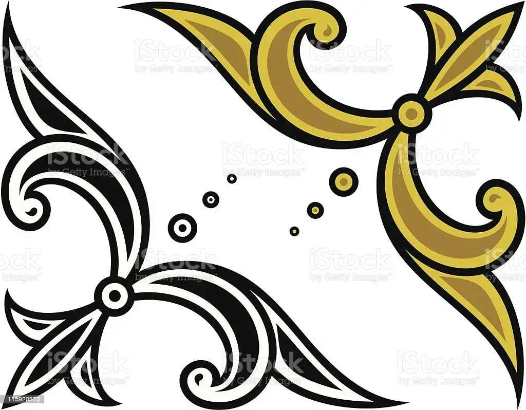 Уголок с орнаментом DXF