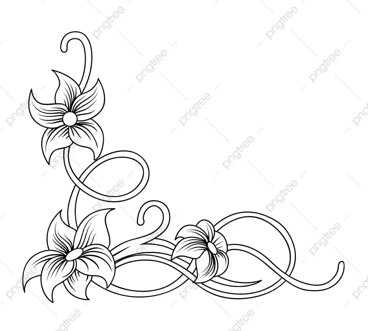 Узоры угловые с бабочками