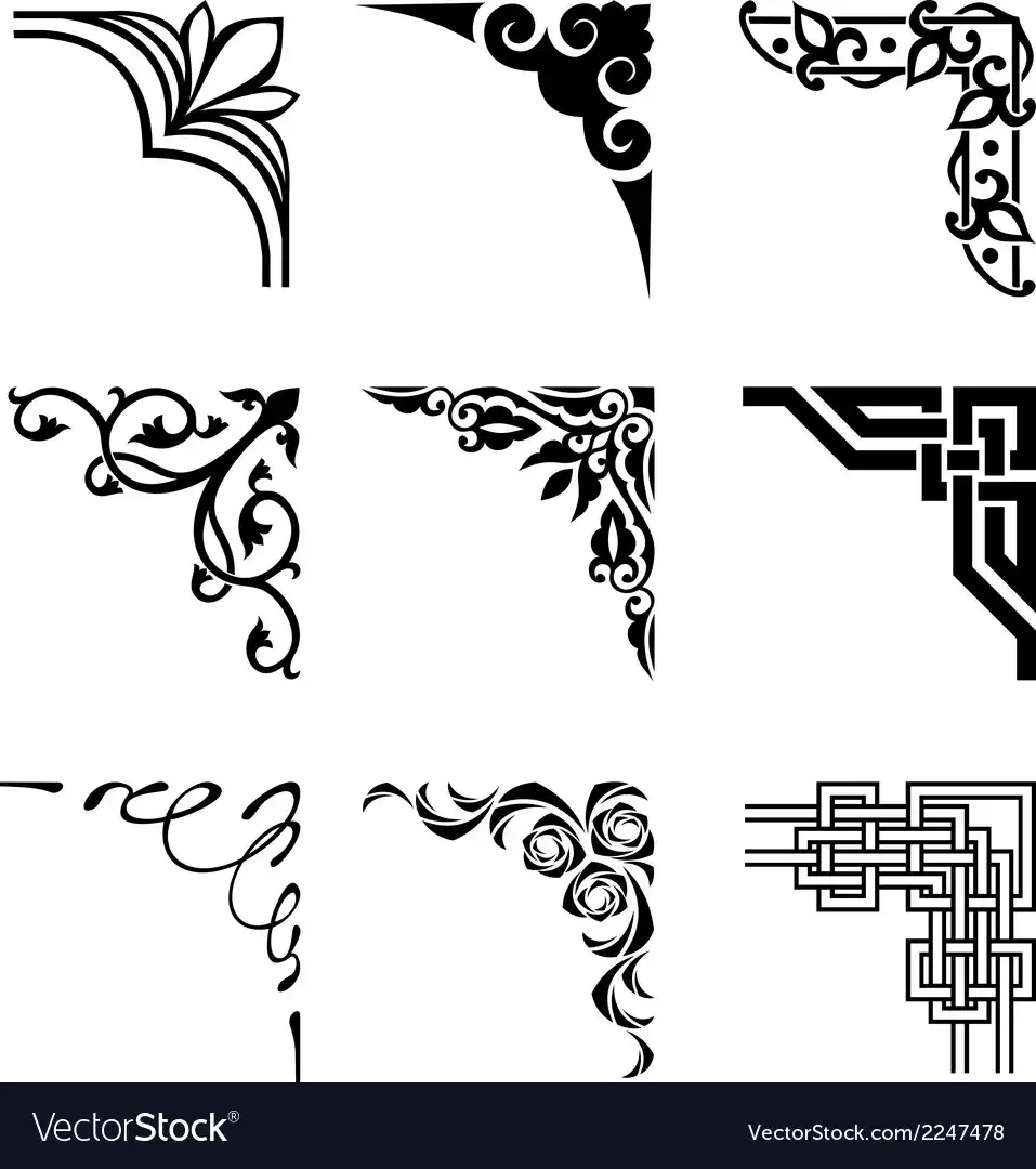 Узор угловой геометрический