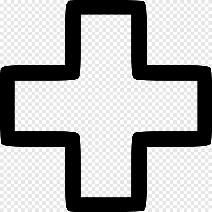 Знак плюс белый