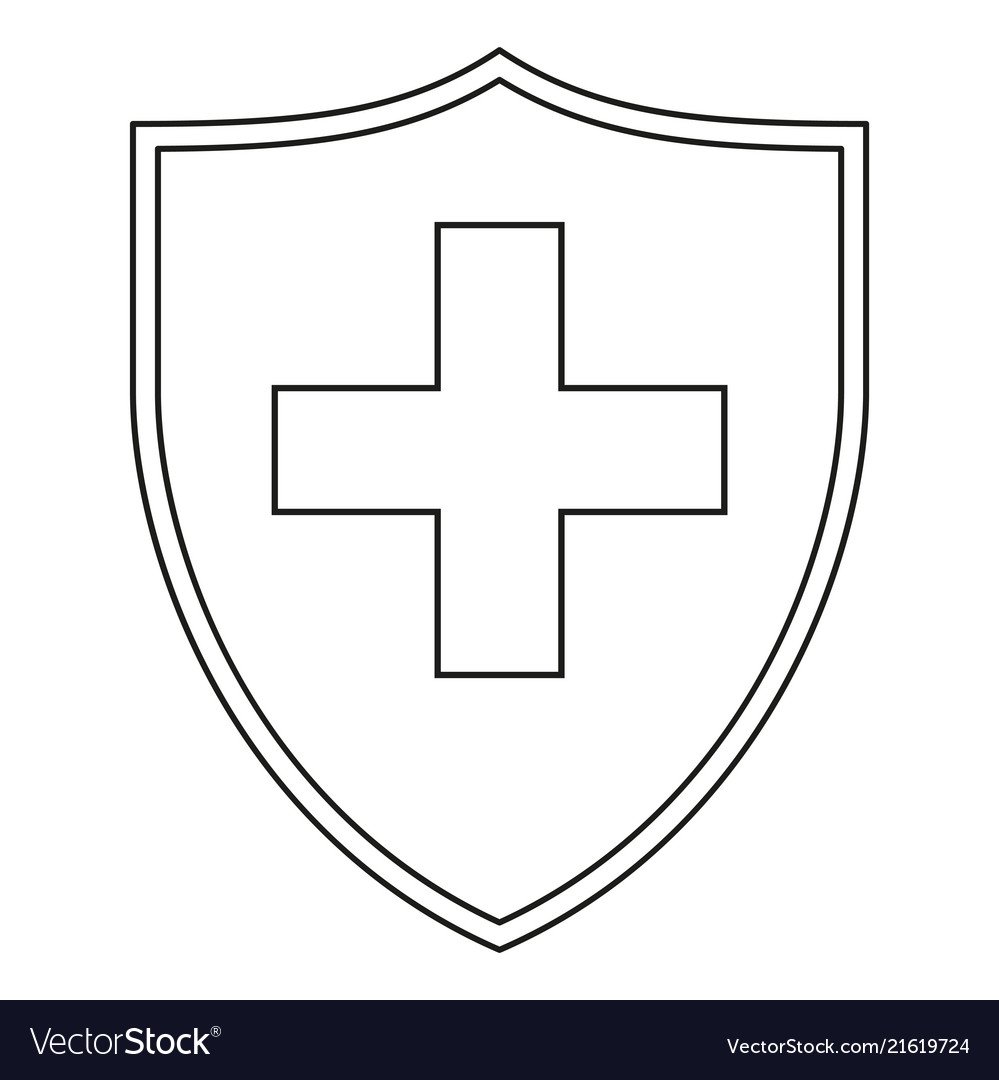 Медицинский крестик в круге