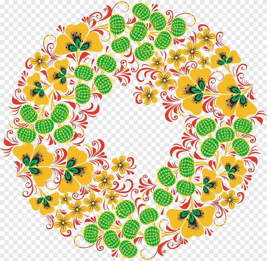 Русский орнамент круглый