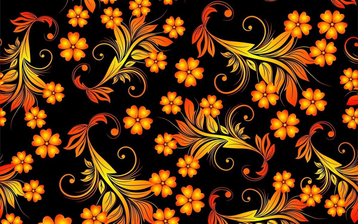 Хохломская роспись паттерн