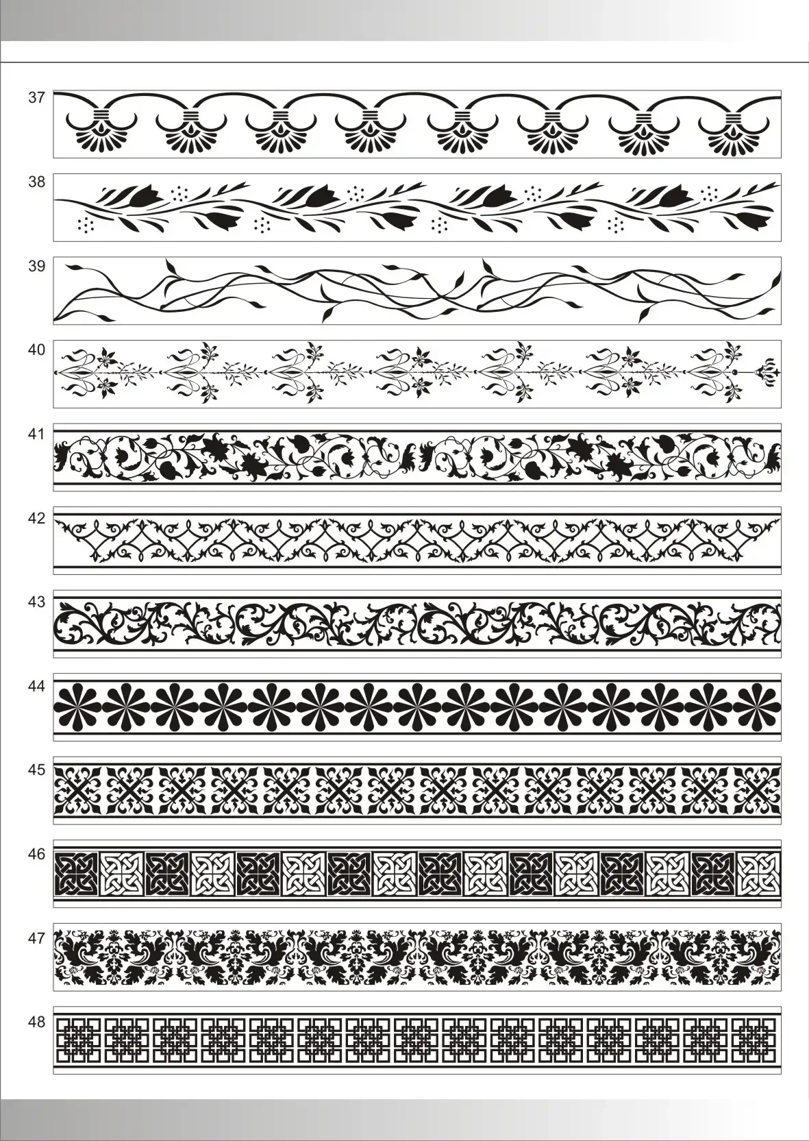 Растительный орнамент бордюр