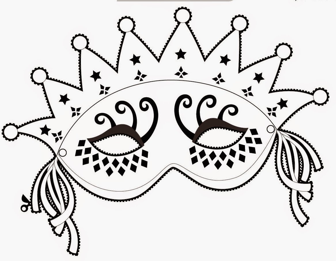 Карнавальные маски раскраски для детей