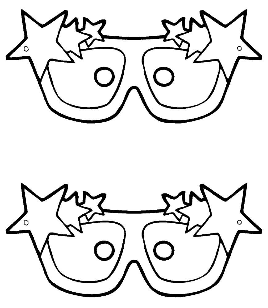 Очки раскраска для детей