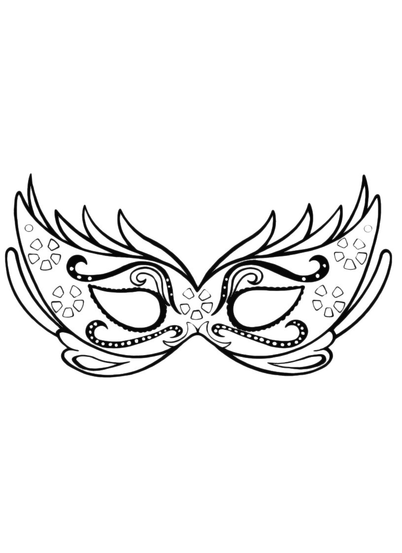 Трафарет карнавальной маски