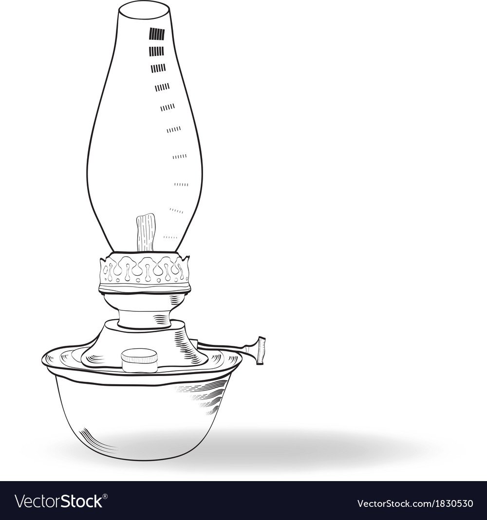 Керосиновая лампа раскраска