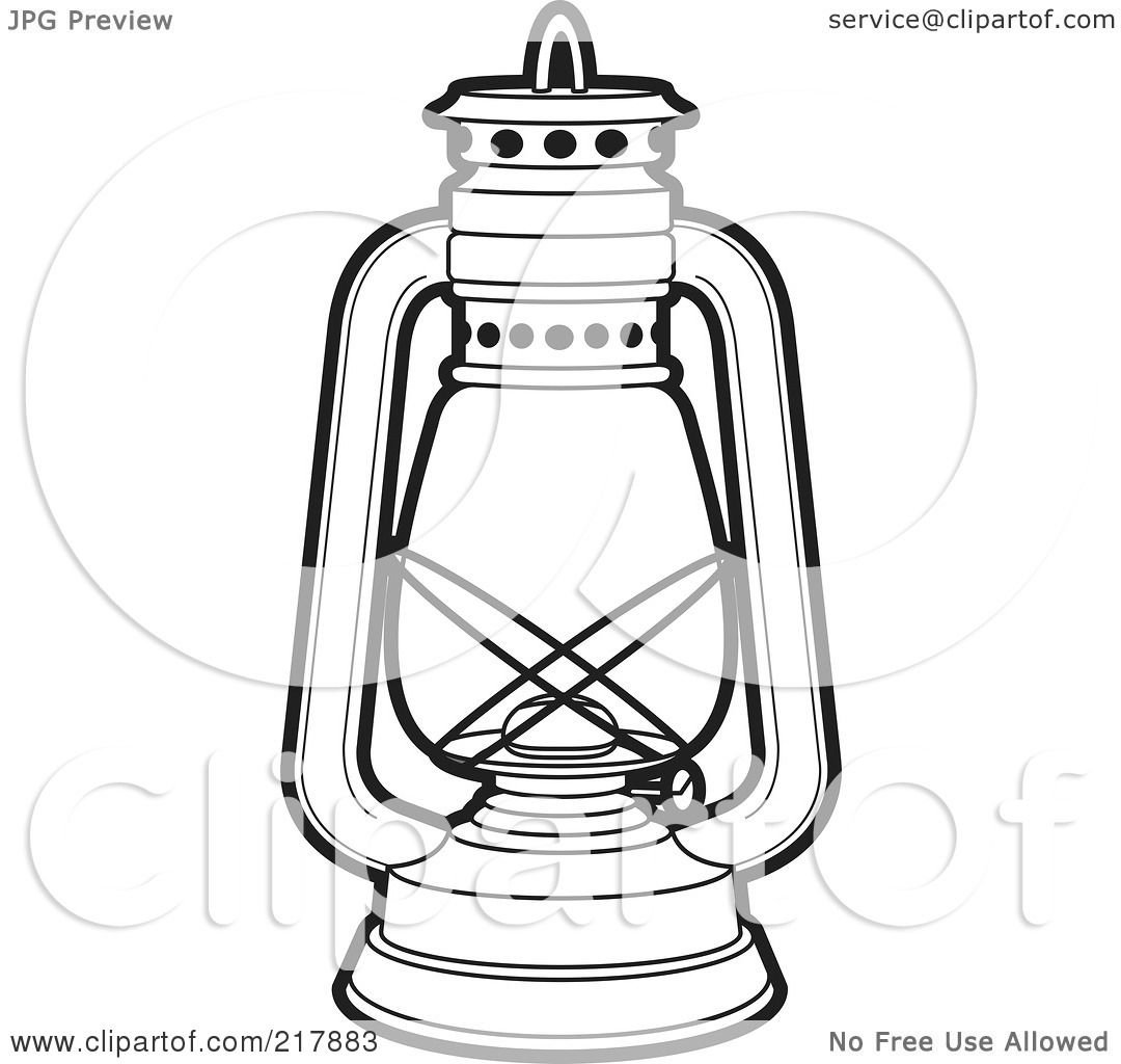 Эскиз керосиновой лампы Графика