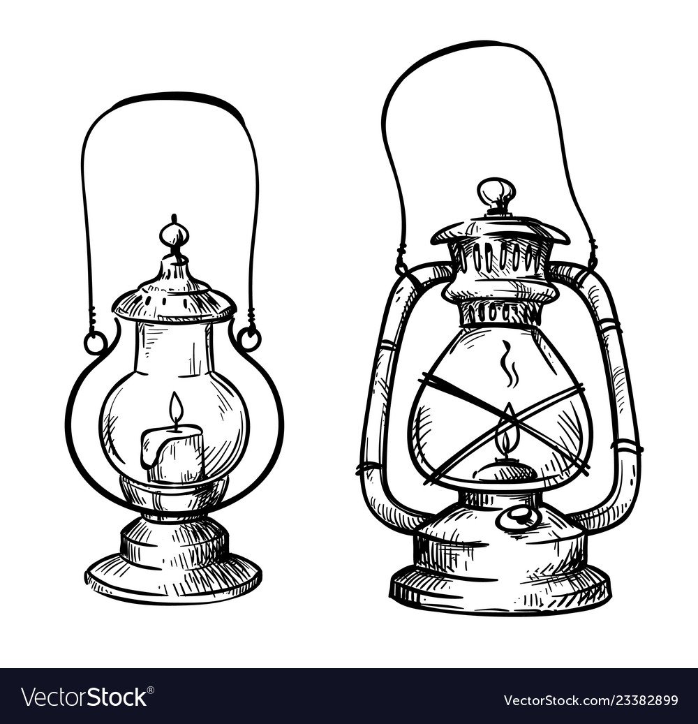 Масляный светильник рисунок