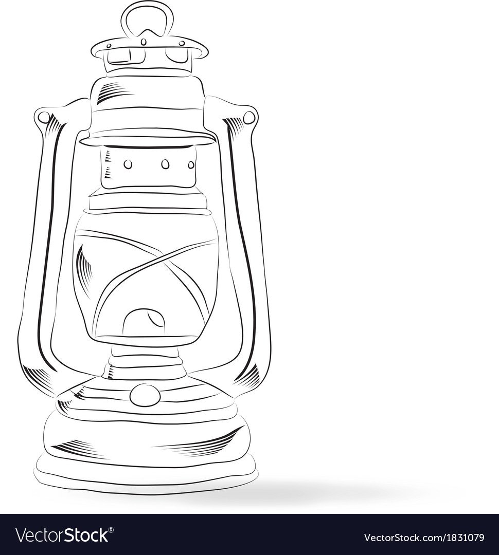 Керосиновая лампа силуэт