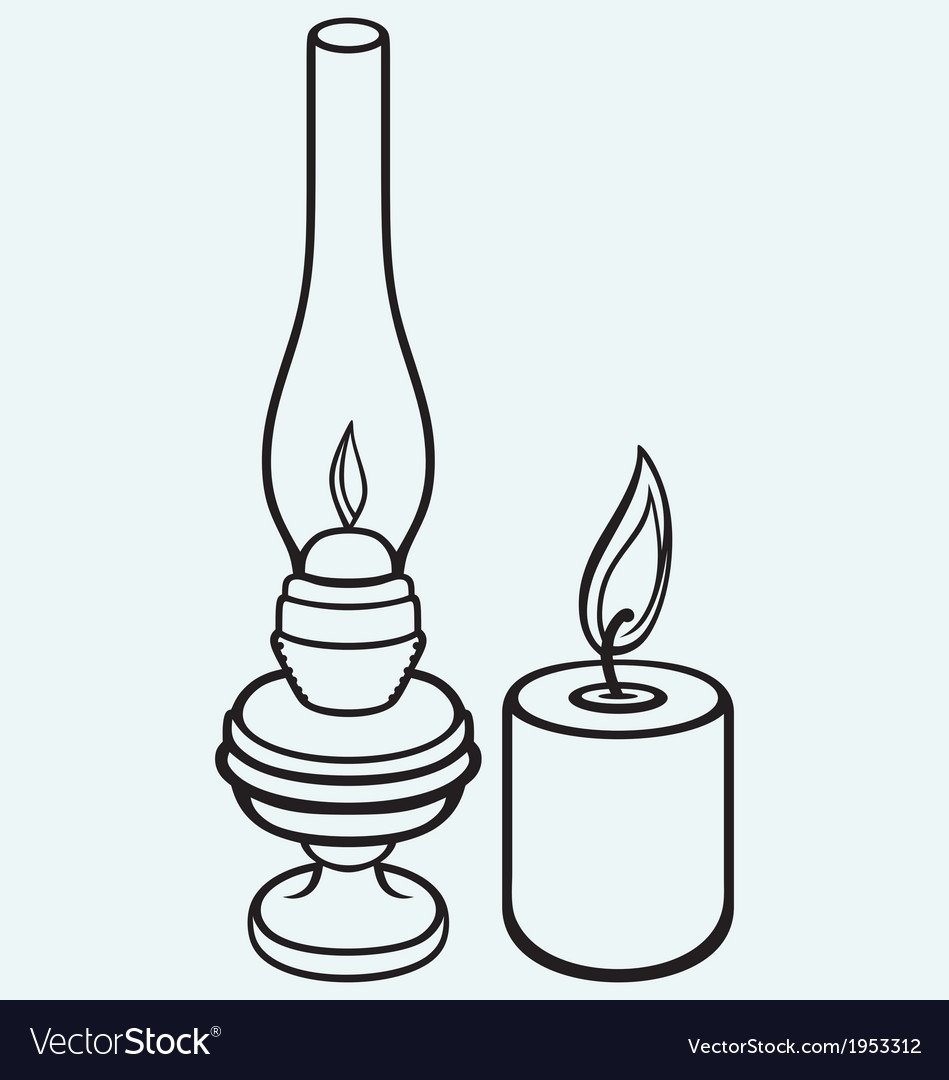 Керосиновый фонарь вектор