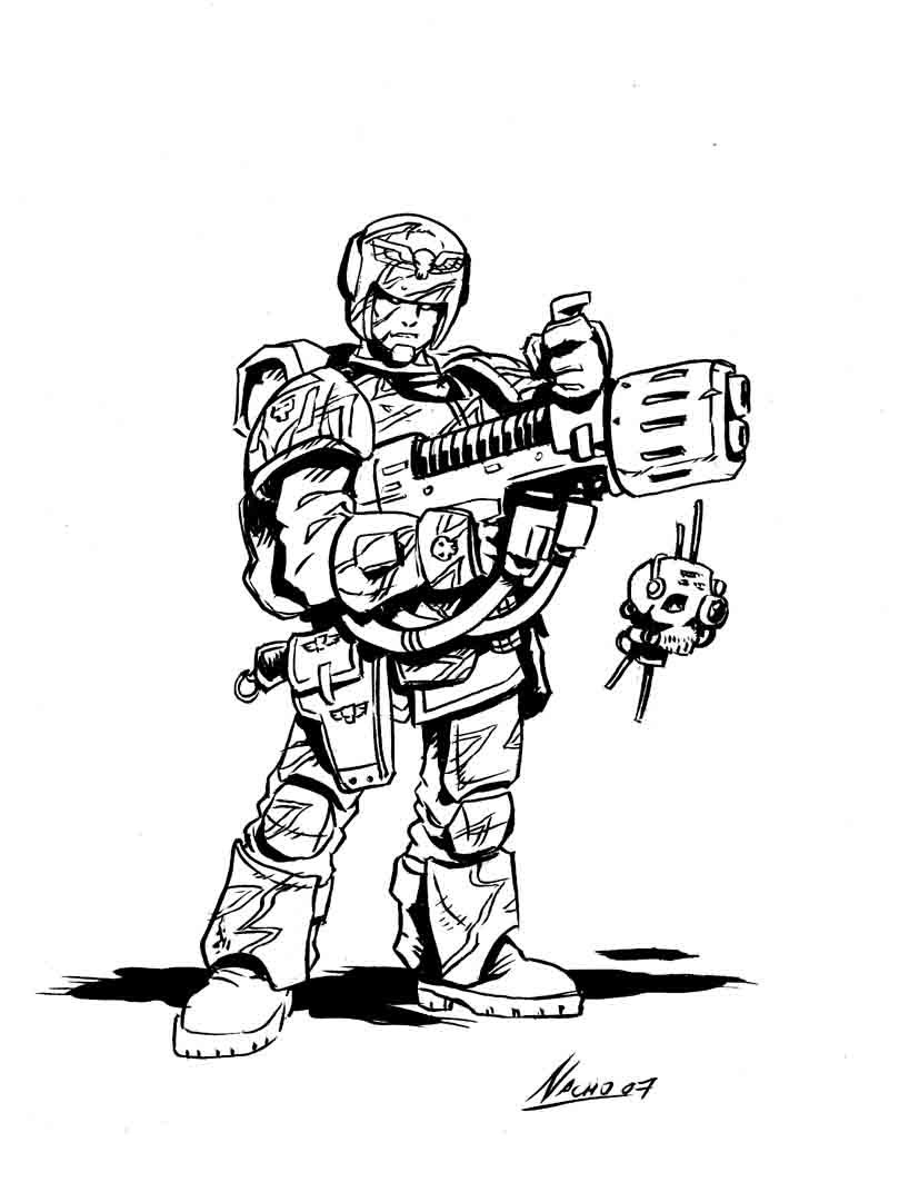 Раскраски вархаммер 40000 Имперская гвардия