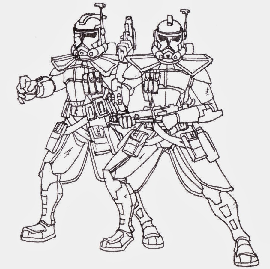 Раскраски Звёздные войны клоны