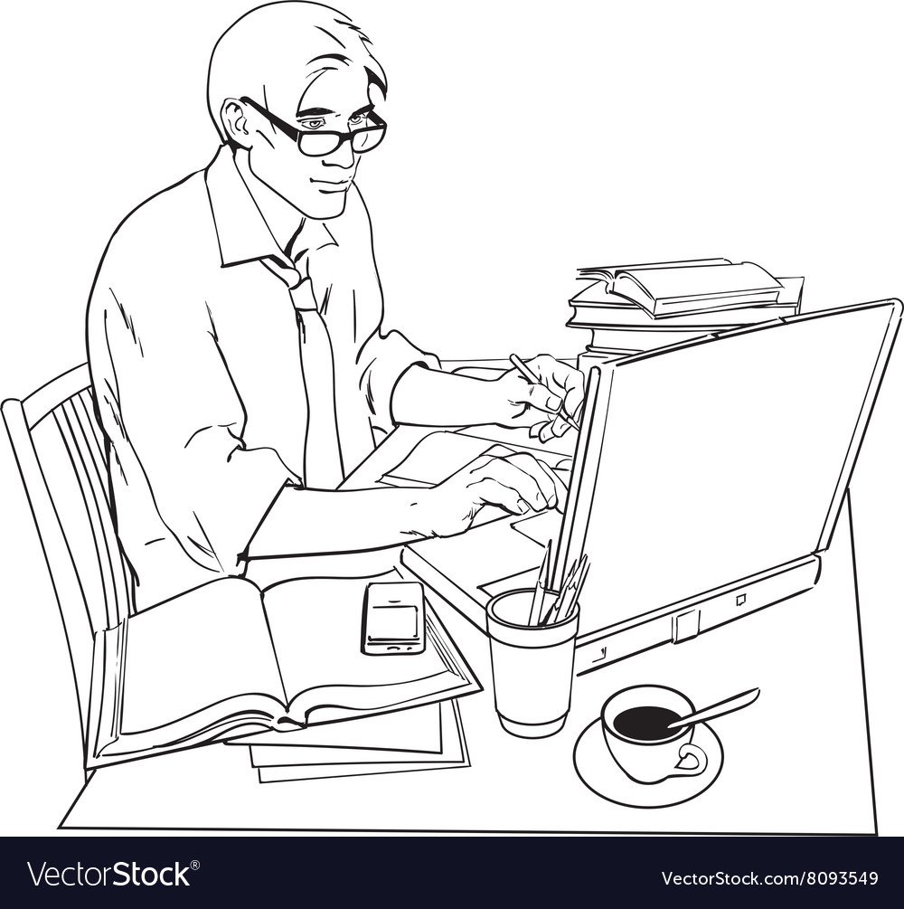 Программист раскраска