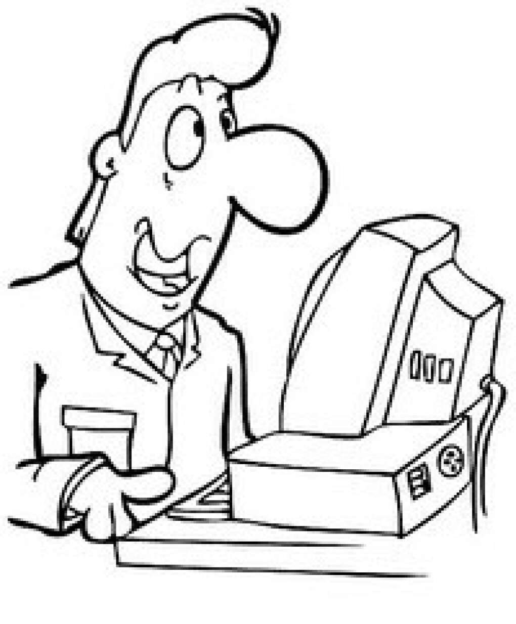 Раскраска бухгалтер для детей