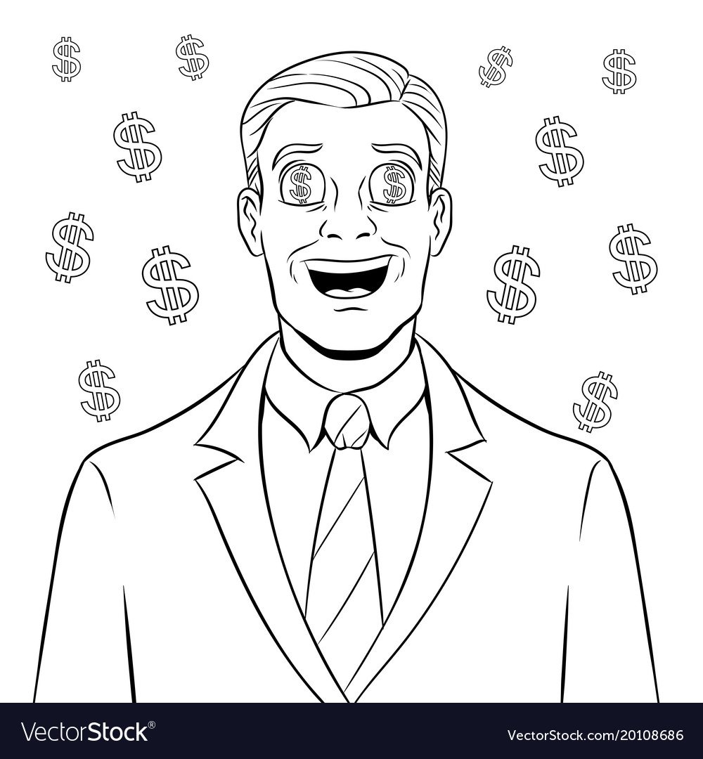 Бизнесмен раскраска