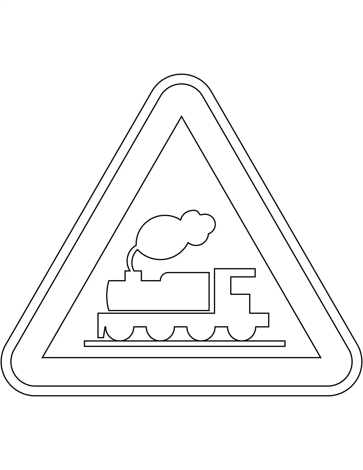Железнодорожные знаки раскраска